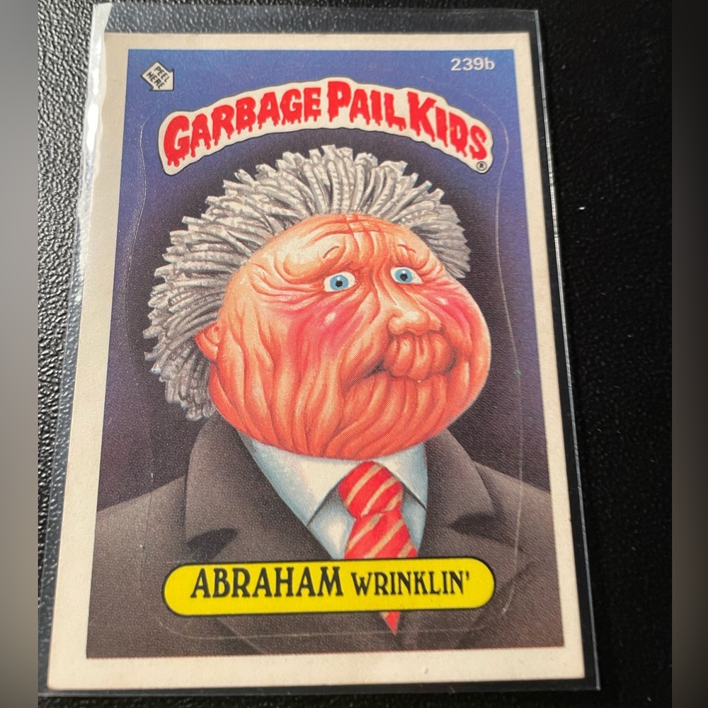 🇺🇸 Vintage Abraham Wrinklin’ 1986 Garbage Pail Kids GPK Topps 239B 🇺🇸